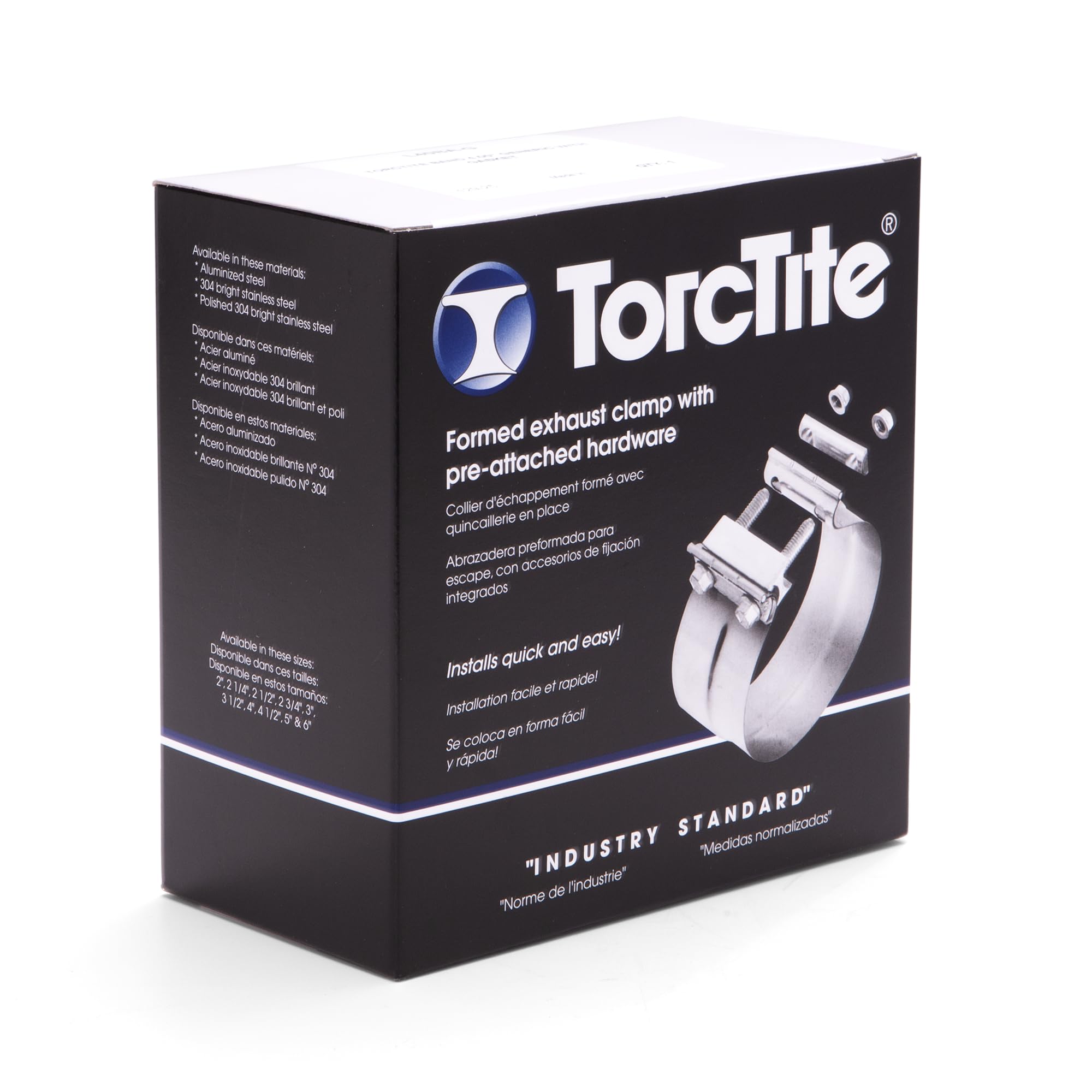 Amazon.com: TorcTite Abrazadera de escape de acero inoxidable de 5